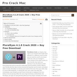 PluralEyes 4.1.8 Crack 2020 + Key Free Download
