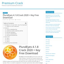 PluralEyes 4.1.8 Crack 2020 + Key Free Download