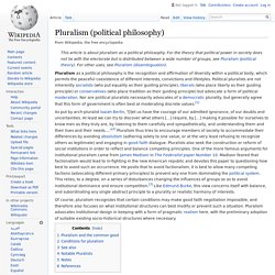 Pluralism (political philosophy)