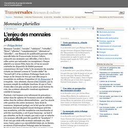MONNAIES PLURIELLES - TRANSVERSALES