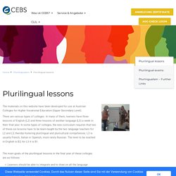 Plurilingual lessons – CEBS – Center für berufsbezogene Sprachen