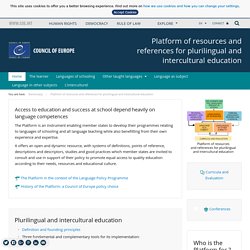 Plateforme de ressources et de références pour l’éducation plurilingue et interculturelle