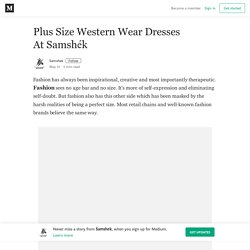 Plus Size Western Wear Dresses At Samshék – Samshek
