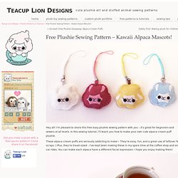 Gratuit Peluche Patron de couture - Mascottes alpaga Kawaii! - Teacup Lion Designs