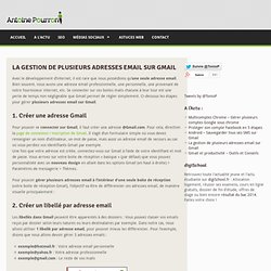 Gérer plusieurs adresses email sur Gmail? Multicomptes Gmail