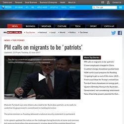 PM calls on migrants to be 'patriots'