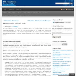 PM Foundations–The Core Team « PM-Foundations