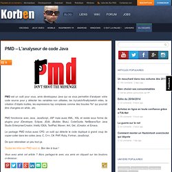 PMD – L’analyseur de code Java