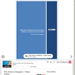 POA Tuition in Singapore - Tuition Grader