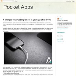 Pocket Apps: 6 changes you must implement in your app after iOS 13