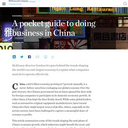 A pocket guide to doing business in China