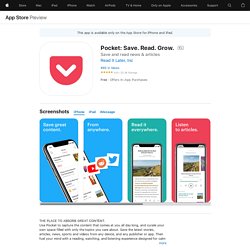 ‎Pocket: Save. Read. Grow. on the App Store