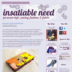 make your own 6-pocket mini pocketbook and stay organized — insatiable need