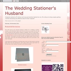 The Wedding Stationer's Husband: Pocketfold Invitations