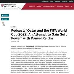 Podcast: "Qatar and the FIFA World Cup 2022: An Attempt to Gain Soft Power" with Danyel Reiche