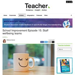 Podcast: Staff wellbeing teams
