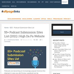 55+ Podcast Submission Sites List (2021)