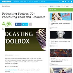 Podcasting Toolbox: 70+ Podcasting Tools and Resources