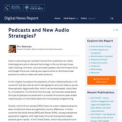 Podcasts and New Audio Strategies?