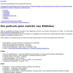 Des podcasts pour enrichir une Bibliobox