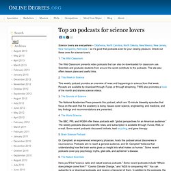 Top 20 podcasts for science lovers