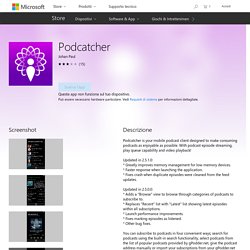 Podcatcher – App di Windows in Microsoft Store