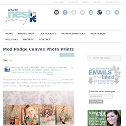 Mod Podge Canvas Photo Prints