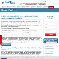 Podiatrists Mailing Address Database