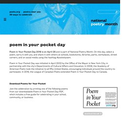 Poems for Your Pocket