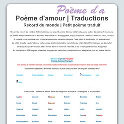 ... traductions pour ce petit poÃ¨me d'amour style haiku, avec audios de