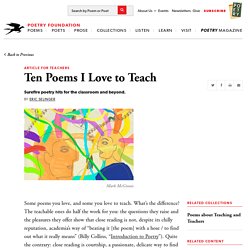 Ten Poems I Love to Teach by Eric Selinger