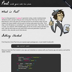 node.js blogging platform