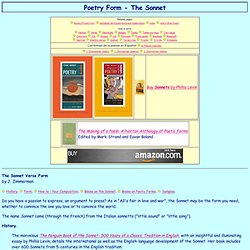 Poetry Form - The Sonnet