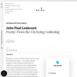 Poetry From the Gathering — John Paul Lederach