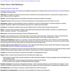 Poetry Terms: 40 Brief Definitions