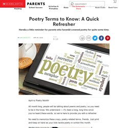 Poetry Terms to Know: A Quick Refresher