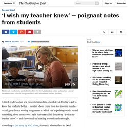 ‘I wish my teacher knew’ — poignant notes from students