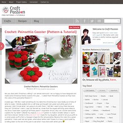 Crochet: Poinsettia Coaster {Pattern & Tutorial}
