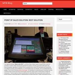 Point of Sales Solution: Best Solution