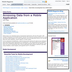 Data Points: Accessing Data from a Mobile Application