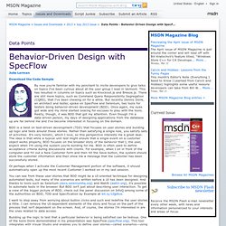 Data Points - Behavior-Driven Design with SpecFlow
