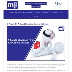 5 Points Of A Good First Aid Course In Essex