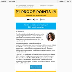 Proof Points: Gifted ed disappoints