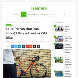 Solid Points that You Should Buy a Used or Old Bike Isaimini Masstamilan