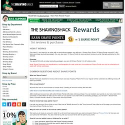 Shave Points Rewards Program - Shaving Shack