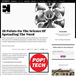 10 Points On The Science Of Spreading The Word