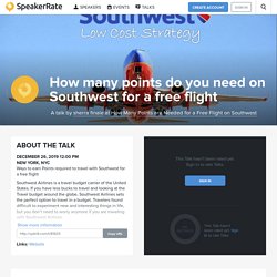 How many points do you need on Southwest for a free flight