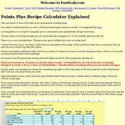 s Recipe PointsPlus Calculator Explained