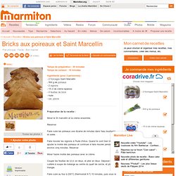 Bricks aux poireaux et Saint Marcellin - Recette de cuisine Marmiton : une recette