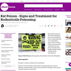 Rat Poison Primer - Types and Toxicities